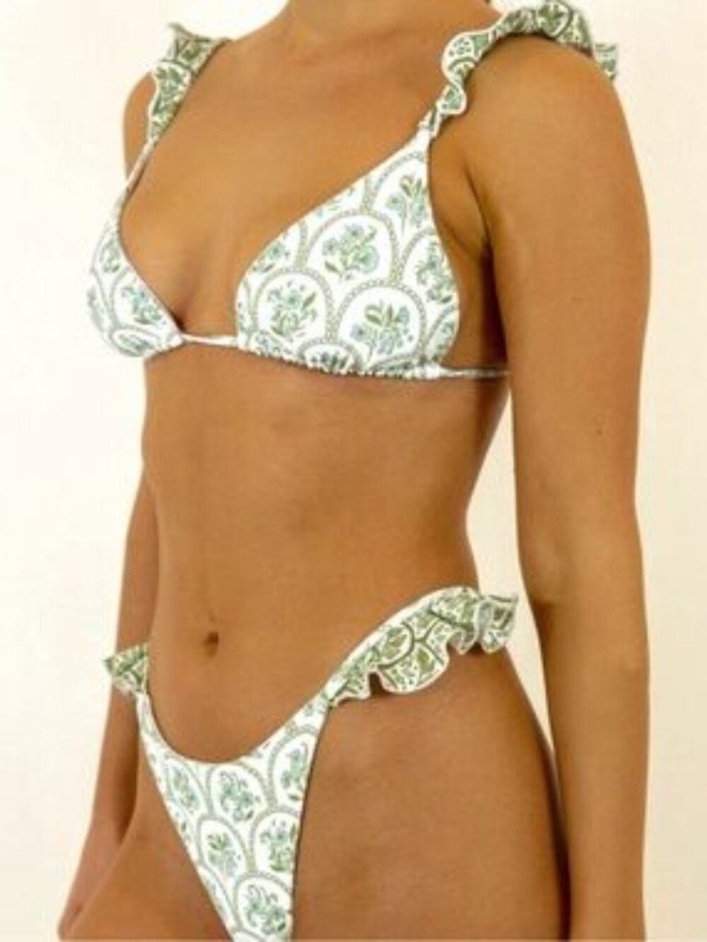Elysian Swim Sconset Floral Tile Bikini Set | Medium